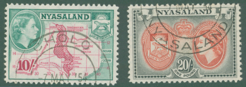 1953 10s & £1 definitives