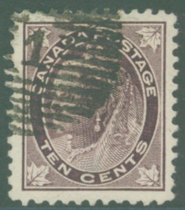 1897-98 'Maple Leaf' 10c brownish-purple