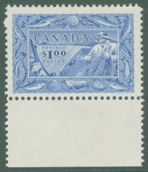 1951 $1 ultramarine (Fisherman)
