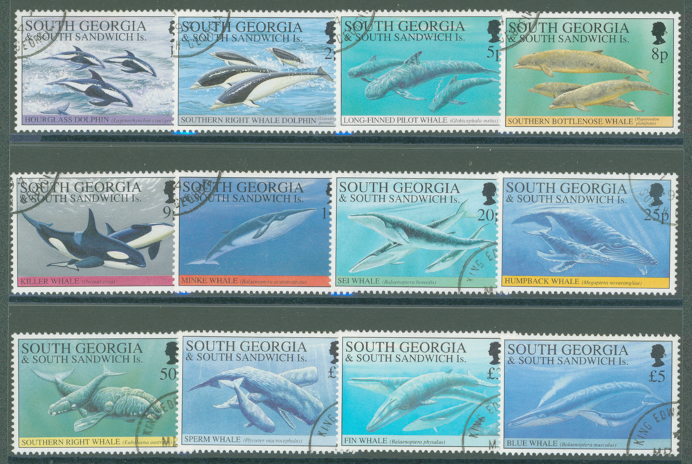 South Georgia & South Sandwich Islands:1994 Whales and Dolphins set of 12