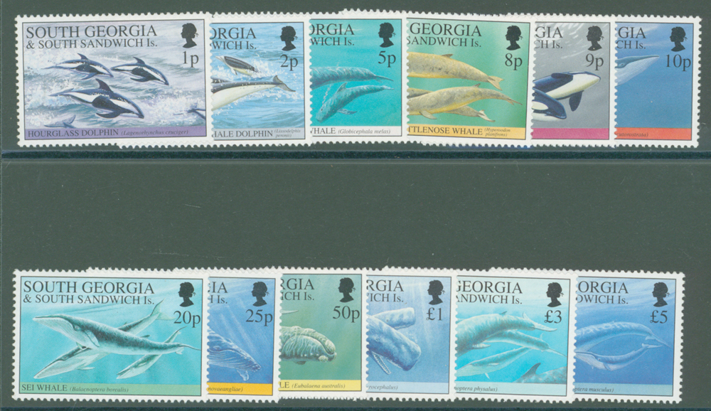 South Georgia & South Sandwich: 1994 Whales set of 12