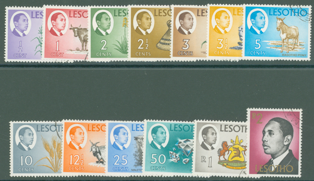 1968-69 Wmk 53 set of 13 to 2r