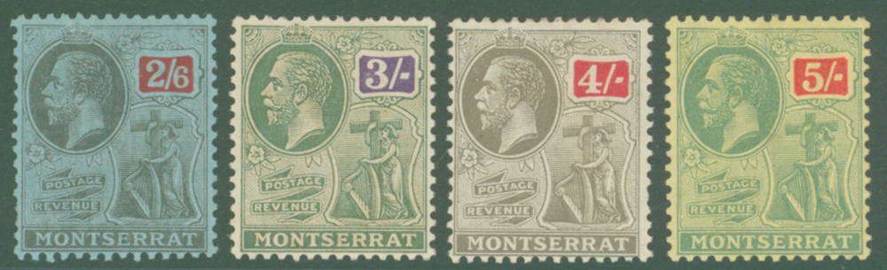 1922 MSCA 2/6d, 3s, 4s & 5s, SG 80/83, Cat £82