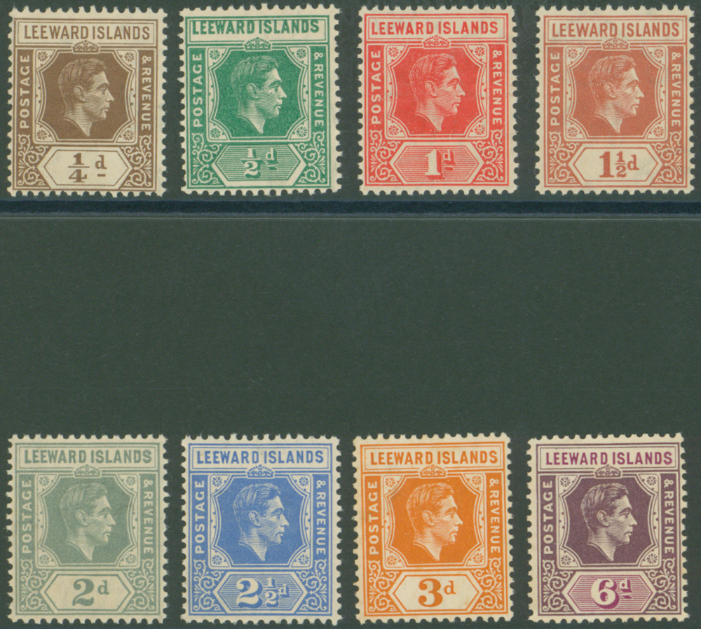 1938-51 &frac14;d, &frac12;d, 1d, 1&frac12;d, 2d, 2&frac12;d, 3d and 6d SG95/109, Cat £128