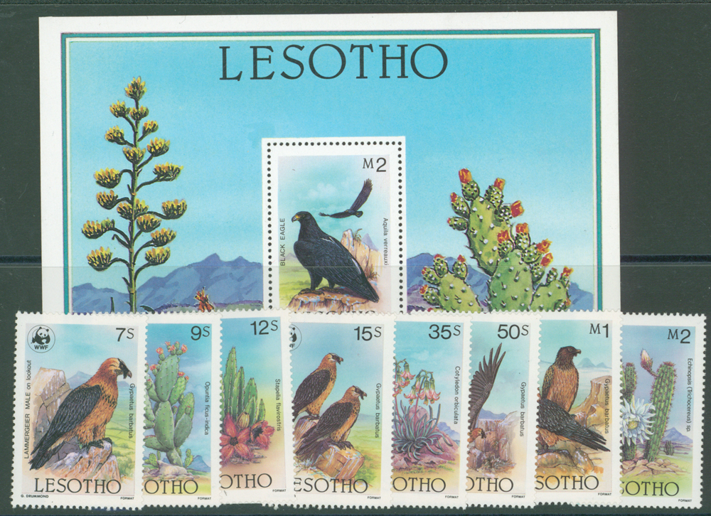 1986 Flora & Fauna set of 8 to 2m and 2m min sheet