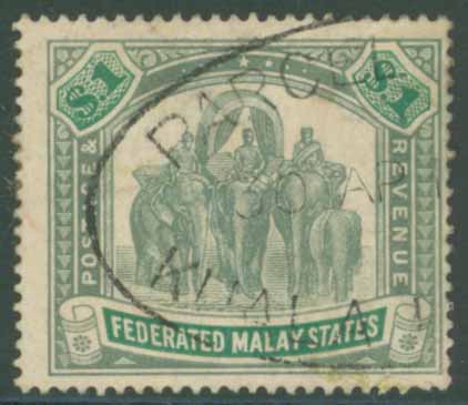 F.M.S 1904 wmk MCA, $1, SG48, Cat £50