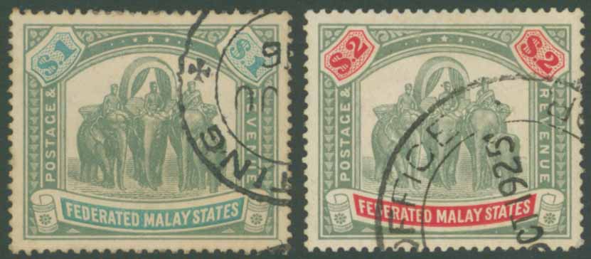 F.M.S 1904 MCCA $1 & $2, SG 48/9