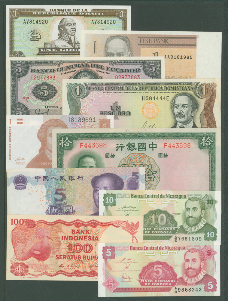 WORLD BANKNOTES selection of 50 different