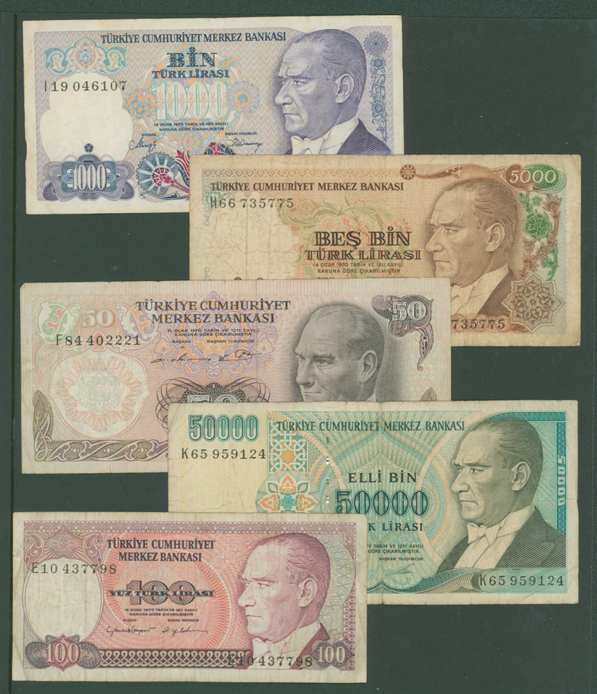 TURKEY selection of 10 different notes
