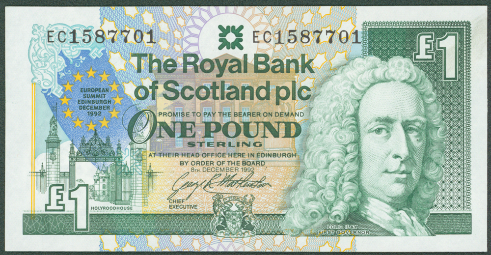 Royal Bank of Scotland 1992 European Summit £1