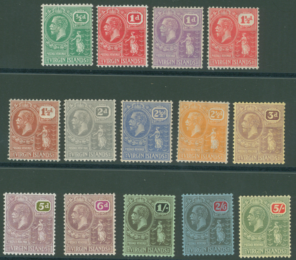 1922-28 MSCA ½d to 5s (14), SG 86/101, Cat £70