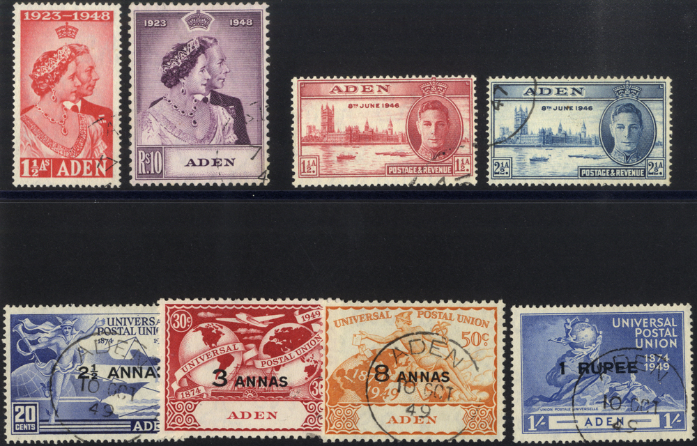 1946 Victory, 1949 R.S.W. & 1949 U.P.U. sets SG 28/35, Cat £70