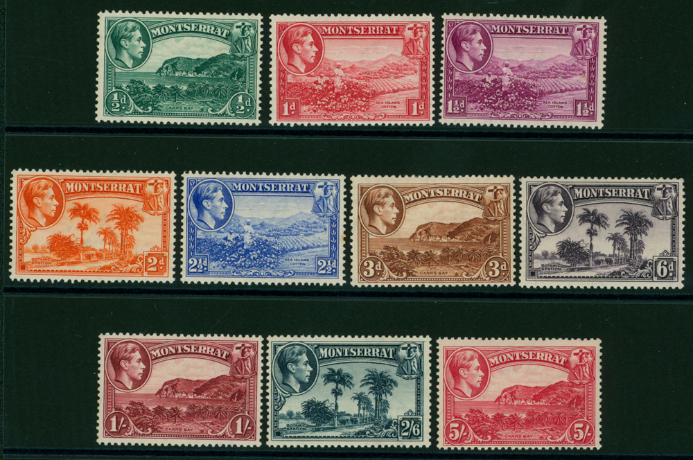 1938-48 perf 14 set of 10 to 5s, SG101/10, Cat £233