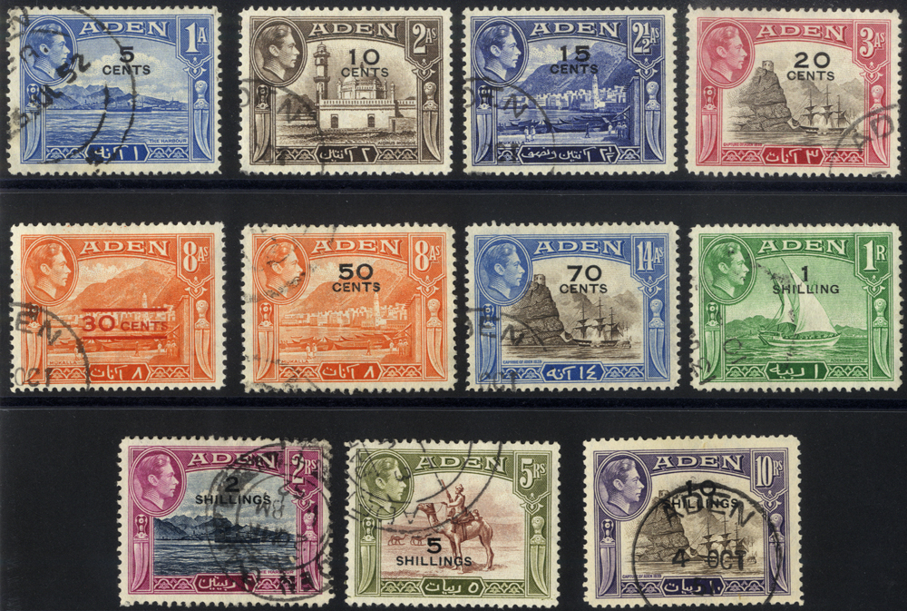 1951 surcharged defin set. SG 34/46, Cat £40