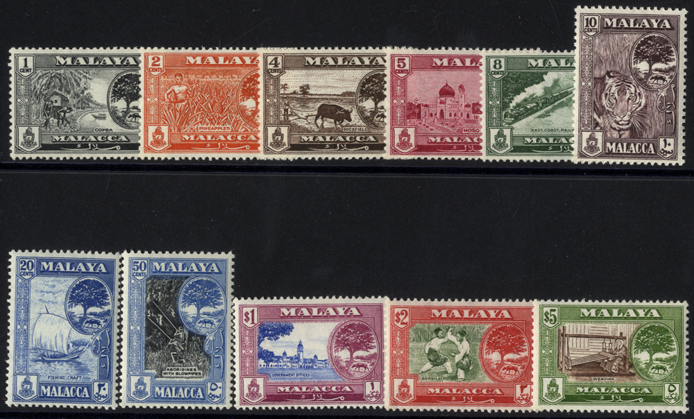 1960-62 set of 11 to $5, SG50/60, Cat £35