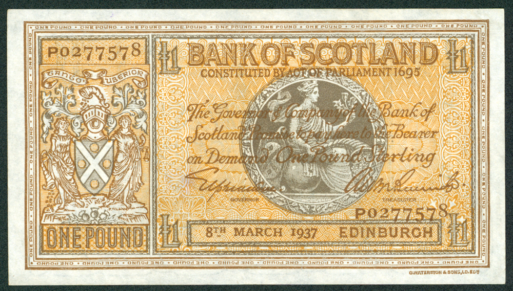 Bank of Scotland 1937 £1