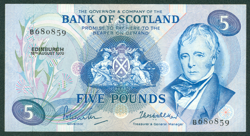 Bank of Scotland 1970 £5