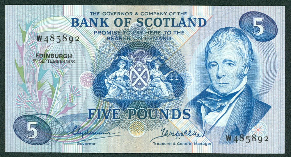 Bank of Scotland 1973 £5