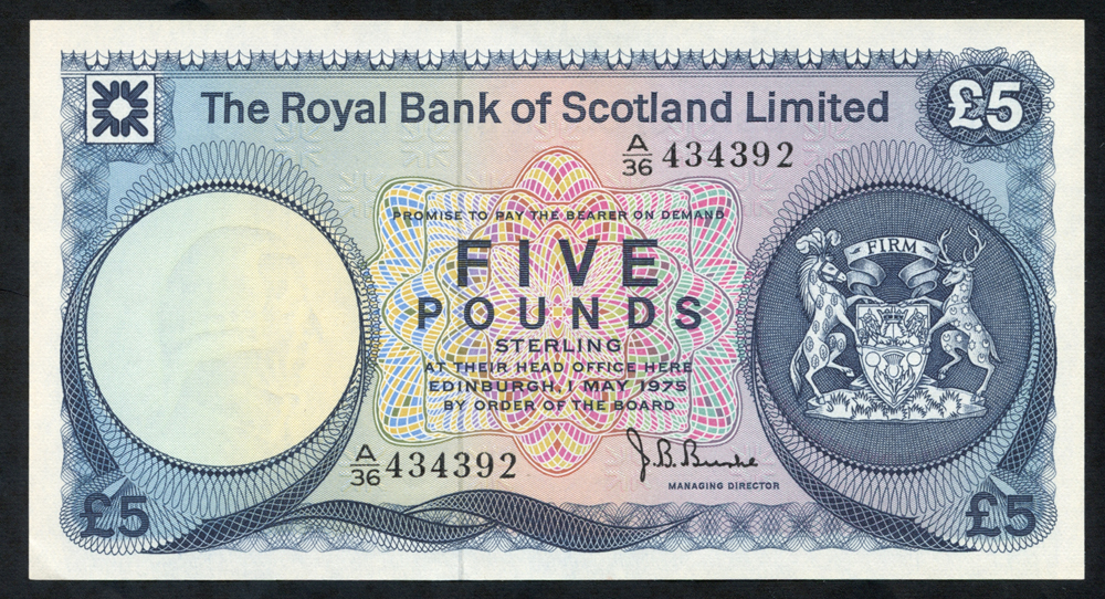 Royal Bank of Scotland 1975 £5