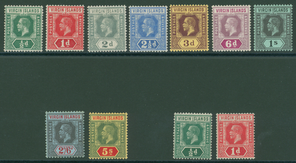 1913-19 wmk MCA set of 9 to 5s, SG69/7780/1, Cat £116.50