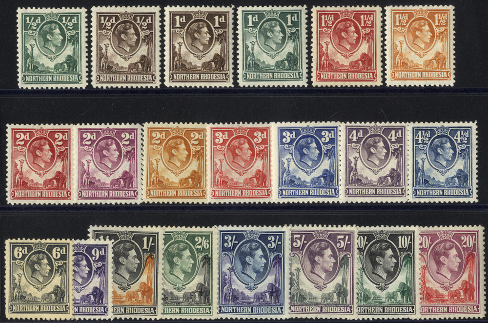 1938-52 complete set of 21 to 20s