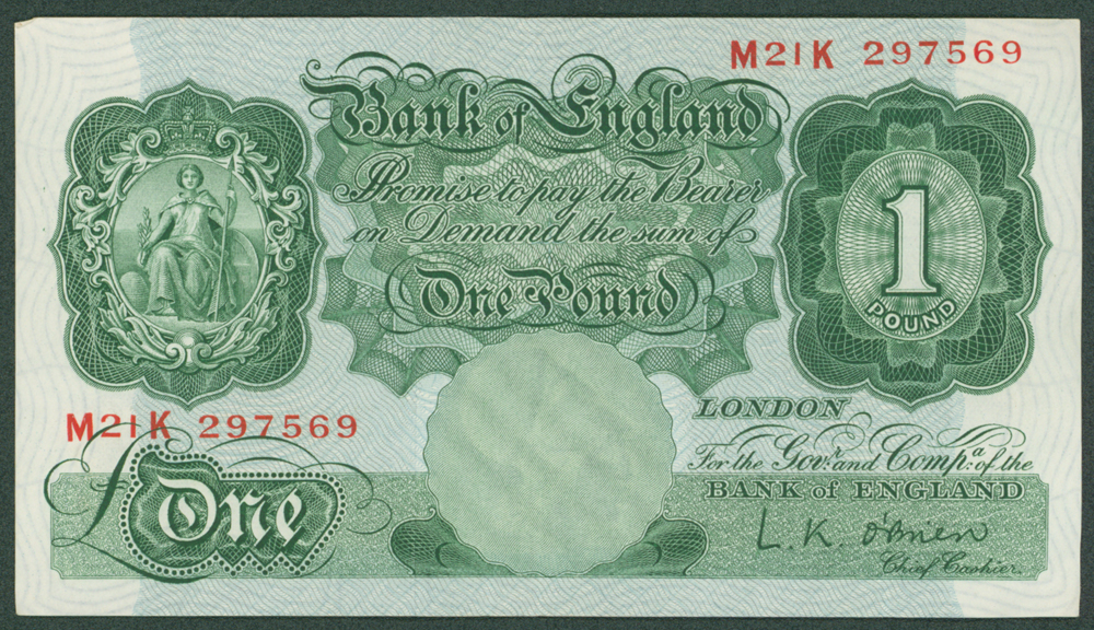 1955 O'Brien £1 green