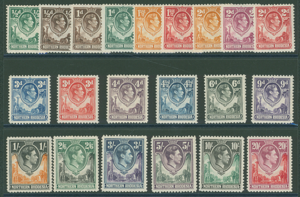 1938-52 set of 21 to 20s