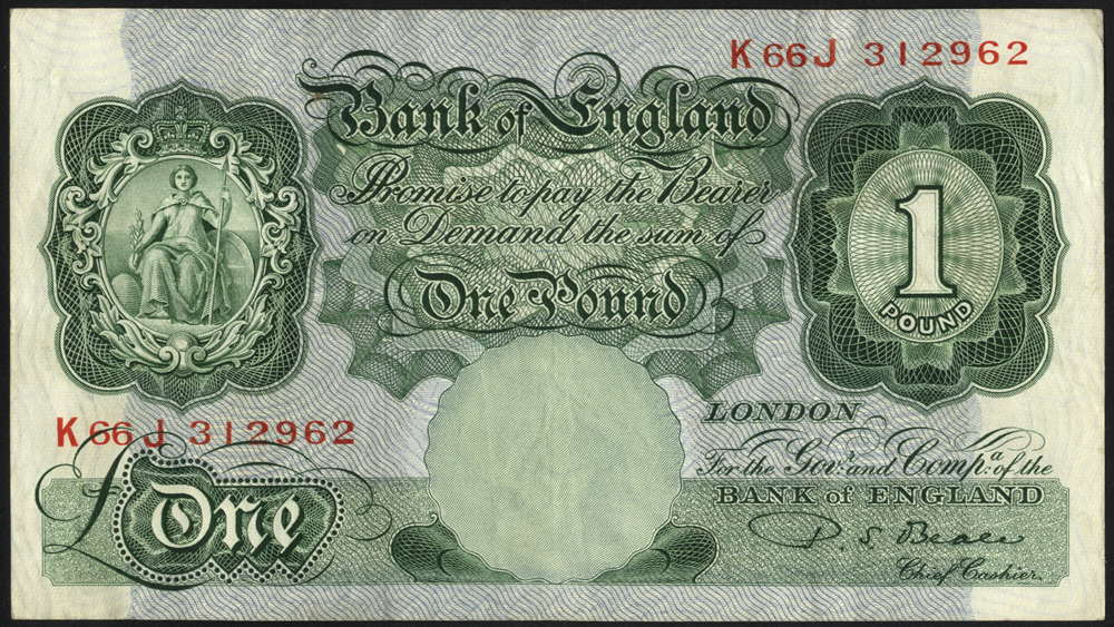 1950 Beale £1 green