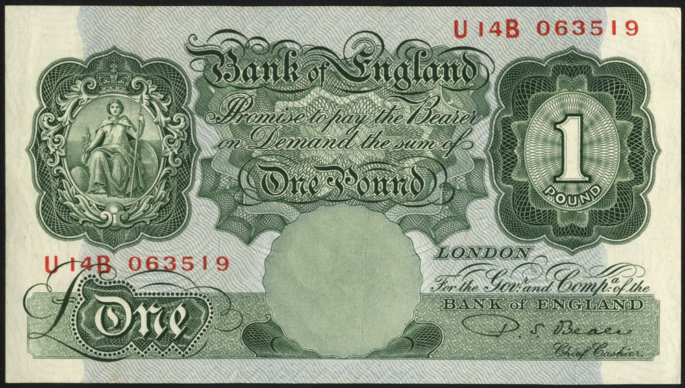 1950 Beale £1 green