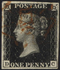 1840 1d black Plate 5 DC