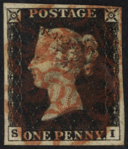 1840 1d black Plate 4 SI