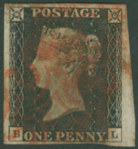 1840 1d black Plate 1b BL