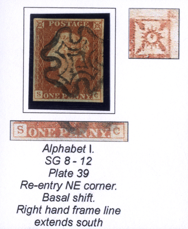 1841 1d red brown Plate 39 SC