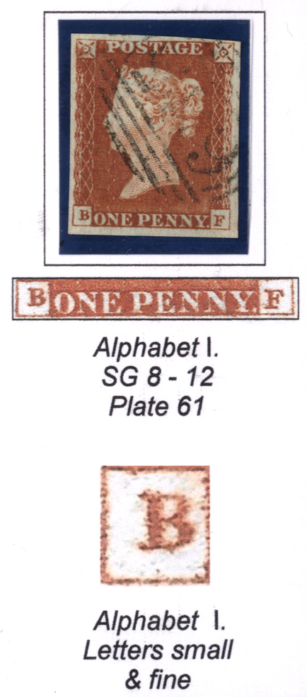 1841 1d red brown Plate 61 BF