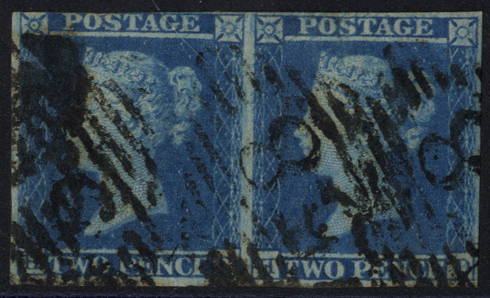 1841 2d blue Plate 3 HC/HD