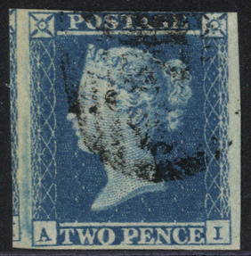 1841 2d blue Plate 4 AI