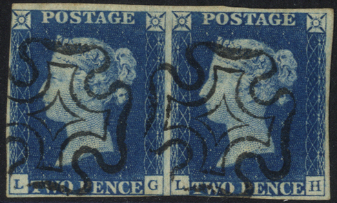 1840 2d blue Plate 1 LG/LH