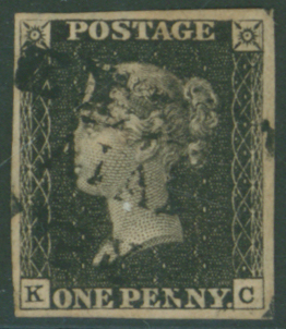 1840 1d black Plate 6 KC