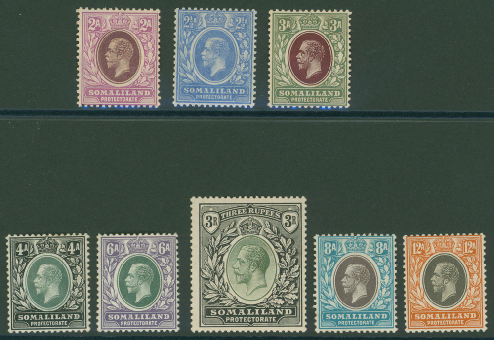 1921 MSCA 2a to 12a + 3r M - some gum toning present. SG.75/81 & 84, Cat. £72 (8)