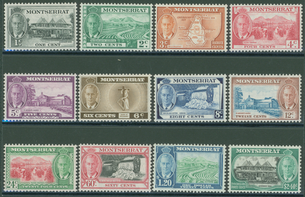 1951 set of 12 to $2.40 black and purple