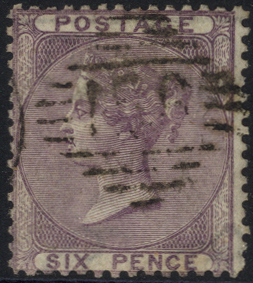 1855-57 wmk emblems 6d pale lilac, SG.70, Cat. £120