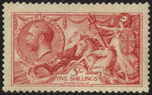 1913 Waterlow 5s rose carmine