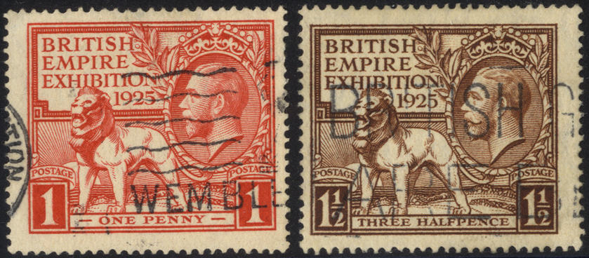 1925 Wembley set, SG.432/3, Cat. £130