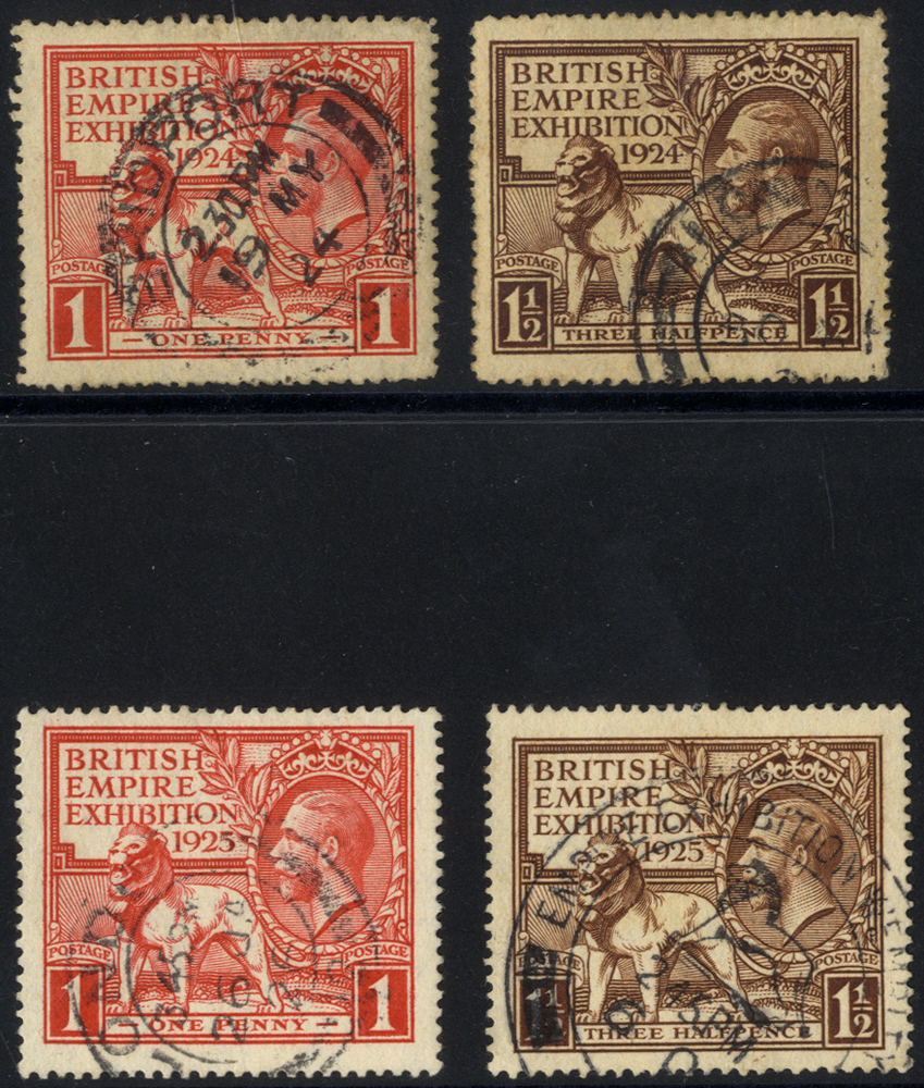 1924 & 1925 Wembley sets, SG.430/33, Cat. £126