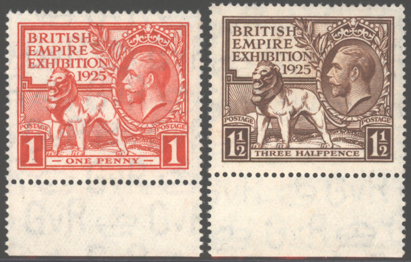 1925 Wembley set, UM, SG.432/3, Cat. £85