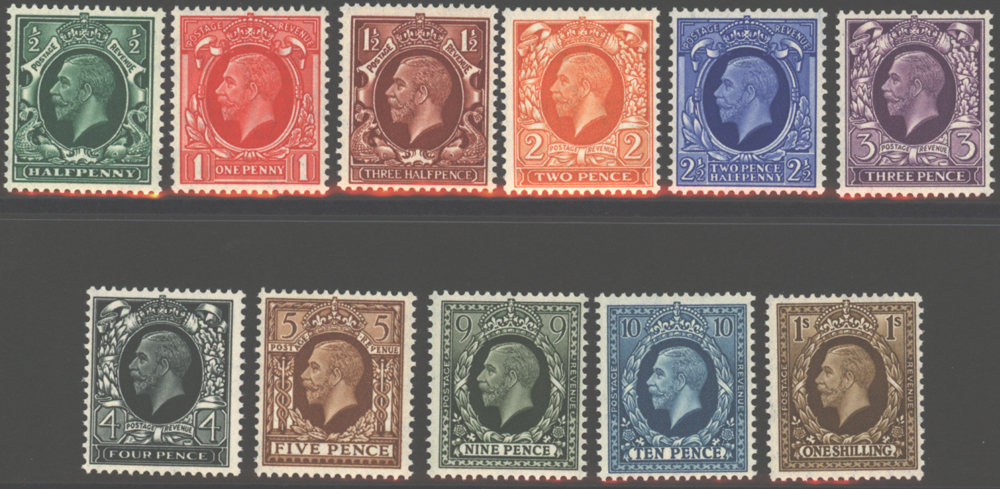 1934 Photogravure set, SG.439/449, Cat. £95 (11)