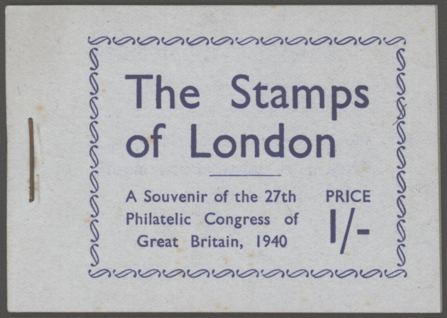 1940 27th Philatelic Congress of Great Britain one shilling booklet