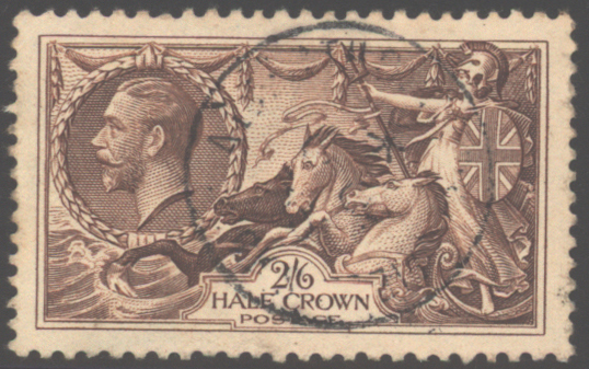 1934 re-engraved 2/6d chocolate brown, SG.450, Cat. £40