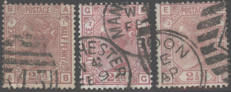 1873-80 wmk small anchor 2&frac12;d rosy mauve, SG.139, Cat. £415