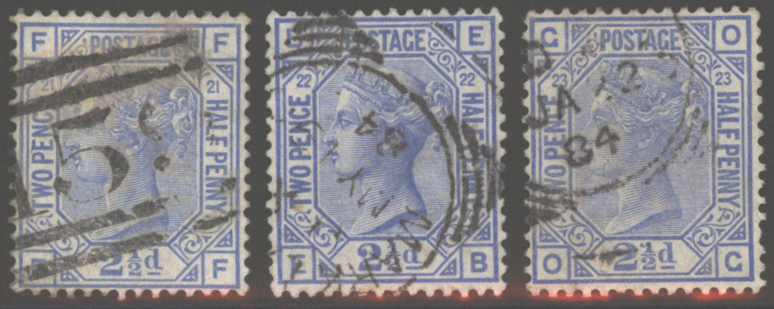1880-83 wmk Imperial Crown 2&frac12;d blue, SG.157, Cat. £125